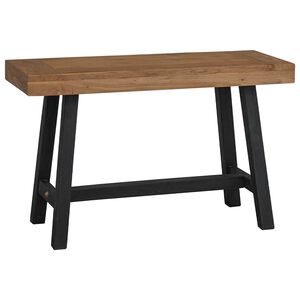 vidaXL Bench | Brown and Black | Solid Teak Wood | 80 cm | Durable | Bench