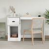 vidaXL Desk with Drawer White 115x50x75 cm Engineered Wood
