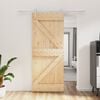 vidaXL Sliding Door with Hardware Set 85x210 cm Solid Wood Pine
