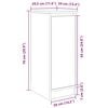 vidaXL Shoe Cabinet White 29.5x34x76 cm Engineered Wood