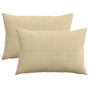 vidaXL Cushion Cover 2 pcs ALMELO Grey Green 30 x 50 cm Corduroy