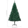 vidaXL Artificial Pre-lit Christmas Tree with Thick Branches Green 120 cm