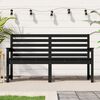 vidaXL Garden Bench Black 159.5x48x91.5 cm Solid Wood Pine