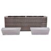 vidaXL Garden Raised Bed 120x24x40 cm Poly Rattan Grey