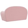 vidaXL Kids' Sofa Bed 2-Seater Pink Soft Plush