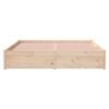 vidaXL Bed Frame without Mattress Solid Wood 150x200 cm King Size King Size