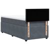 vidaXL Box Spring Bed with Mattress Dark Grey King Single Velvet