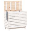 vidaXL Laundry Basket White 88.5x44x76 cm Solid Wood Pine