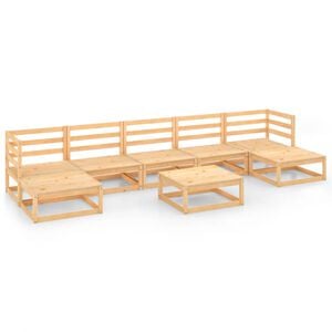 vidaXL 8 Piece Garden Lounge Set Solid Wood Pine