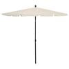 vidaXL Garden Parasol with Pole 210x140 cm Sand