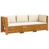 vidaXL 3 pcs Outdoor Sofa Set Solid Acacia Wood Brown