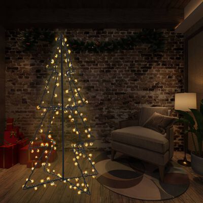 vidaXL Christmas Cone Tree 240 LEDs Indoor and Outdoor 115x150 cm