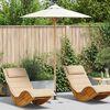 vidaXL Garden Parasol Cream White &Oslash; 180 x 230 cm Bamboo