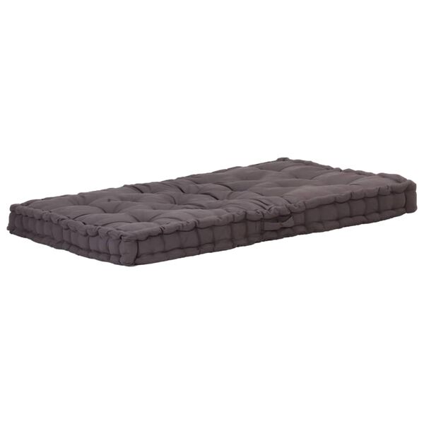 vidaXL Pallet Floor Cushion Cotton 120x80x10 cm Anthracite