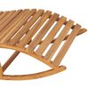 vidaXL Rocking Sun Lounger with Cushion Solid Teak Wood