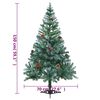 vidaXL Frosted Pre-lit Christmas Tree with Ball Set Pinecones 150 cm
