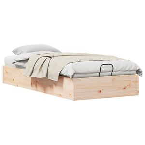vidaXL Ottoman Bed Frame with Storage Natural 90 x 190 cm