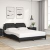 vidaXL Bed Frame without Mattress "Zadar" Black 152x203 cm Queen Fabric