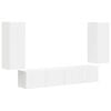 vidaXL TV Wall Cabinet Set 4 pcs White Engineered Wood