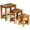 vidaXL Side Table | Set of 3 | Unique designs for each piece