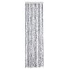 vidaXL Insect Curtain White and Grey 56x185 cm Chenille
