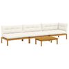 vidaXL 4 Piece Garden Pallet Sofa Units Solid Acacia Wood Natural