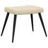 vidaXL Relaxing Chair with a Stool Cream Fabric
