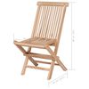 vidaXL 7 Piece Folding Outdoor Dining Set Solid Teak Wood