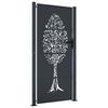 vidaXL Garden Gate Anthracite 100x200 cm Steel Tree Design