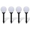 vidaXL Outdoor Pathway Lamps 4 pcs LED 15 cm with Ground Spike
