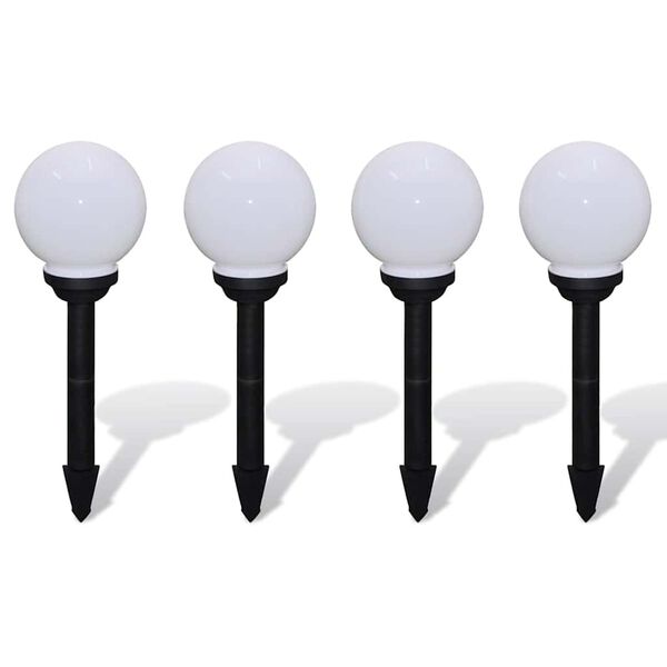 vidaXL Outdoor Pathway Lamps 4 pcs LED 15 cm with Ground Spike