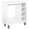vidaXL Golf Cabinet with Wheel Plain White 90 x 45 x 98 cm