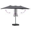 vidaXL Garden Parasol Anthracite 385 x 209 x 244 cm Polyester