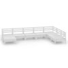 vidaXL 8 Piece Garden Lounge Set Solid Wood Pine White