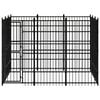 vidaXL Outdoor Dog Kennel Steel 8.29 m&sup2;