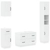 vidaXL 4 Piece Bathroom Cabinet Set HOORN White Engineered Wood