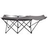 vidaXL Folding Sun Lounger Grey Steel