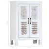 vidaXL Carved Sideboard White 60x30x89 cm Solid Mango Wood