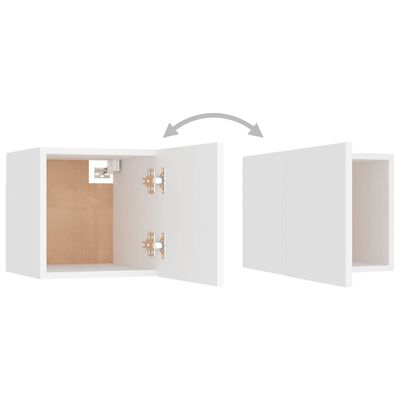 vidaXL Wall Mounted TV Cabinets 2 pcs White 30.5x30x30 cm