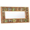 vidaXL Mirror with Buddha Cladding 110x50 cm Solid Reclaimed Wood