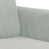 vidaXL 2 Piece Sofa Set Light Grey Velvet