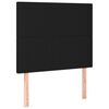 vidaXL Headboard Black 80x5x118/128 cm Fabric