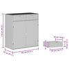 vidaXL Garden Storage Cabinet Brown 105x55x113 cm Poly Rattan