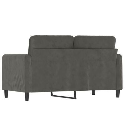 vidaXL 2-Seater Sofa Dark Grey 120 cm Velvet