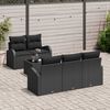 vidaXL Garden Sofa Set Black 55 x 55 x 37 cm Poly Rattan