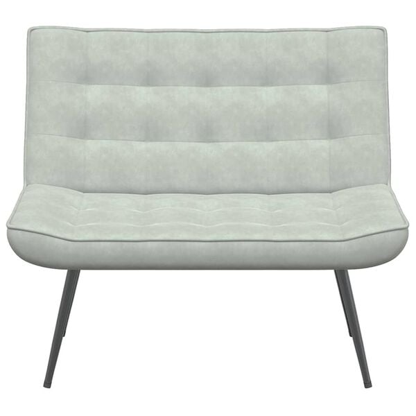 vidaXL Bench Light Grey 110x74x84 cm Velvet