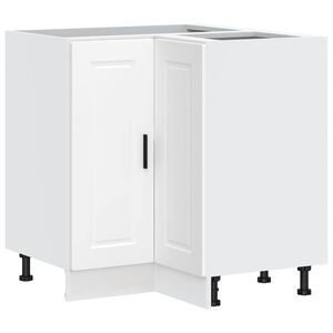 vidaXL Kitchen Corner Base Cabinet "Porto" White Engineered Wood