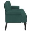 vidaXL Bench with Backrest Dark Green 119.5x64.5x75 cm Velvet