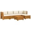 vidaXL 6 pcs Outdoor Sofa Set Solid Acacia Wood Brown