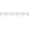 vidaXL Garden Fence with Hoop Top Steel 838x80 cm Black